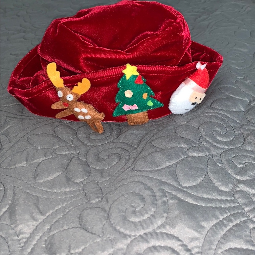 SUMMER AND THE HAT MAN - red velvet toddler hat